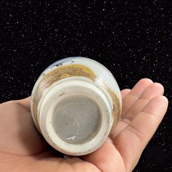 Mexico Pottery Bud Vase Tonala Hand Painted Bird Two Sided Tree Mexican Pottery - Picture 10 of 13